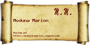 Moduna Marion névjegykártya